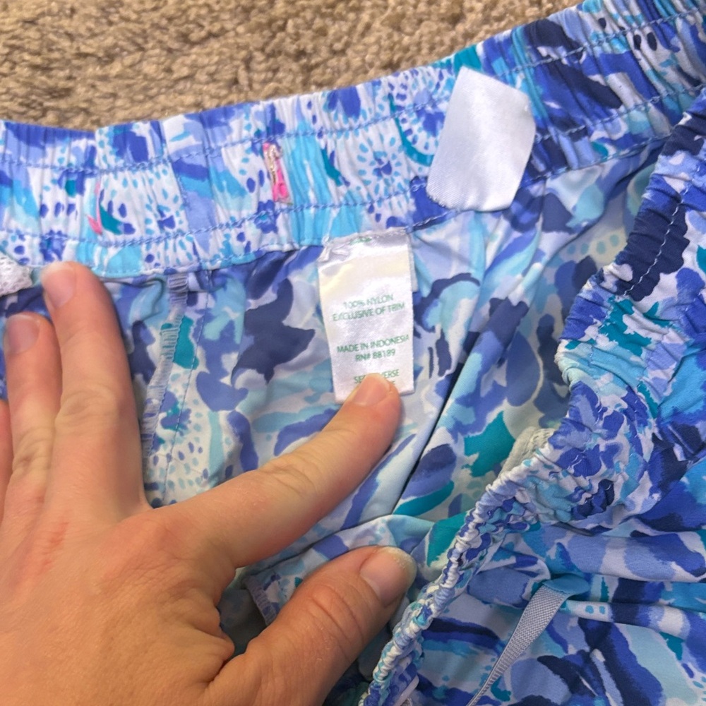 Blue Floral Women's Shorts - Picture 3 of 6